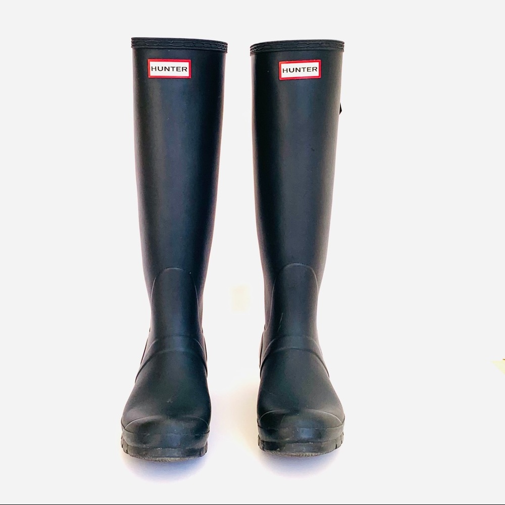 Hunter Boots - Navy with Adjustable Back Buckle
